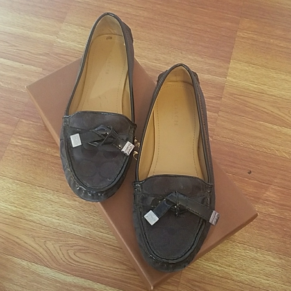 Coach black loafers
